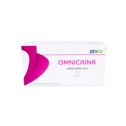 Caja de lidocaina HCl 2 por ciento Omnicaina | Anestesicos y consumibles | Clinident Chilpancingo