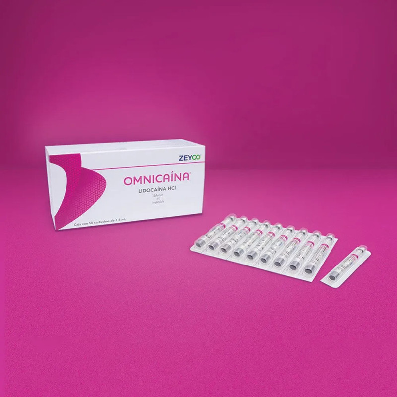 Caja de lidocaina HCl 2 por ciento Omnicaina | Anestesicos y consumibles | Clinident Chilpancingo