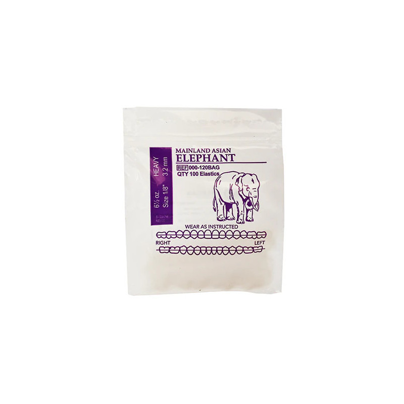 Ligas intraorales 6.5oz 1/8 elefante Heavy | Ortodoncia | Clinident Chilpancingo