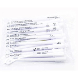 Cánula eyector quirúrgica Premium Plus azul c/25 | Cirugía | Clinident Chilpancingo
