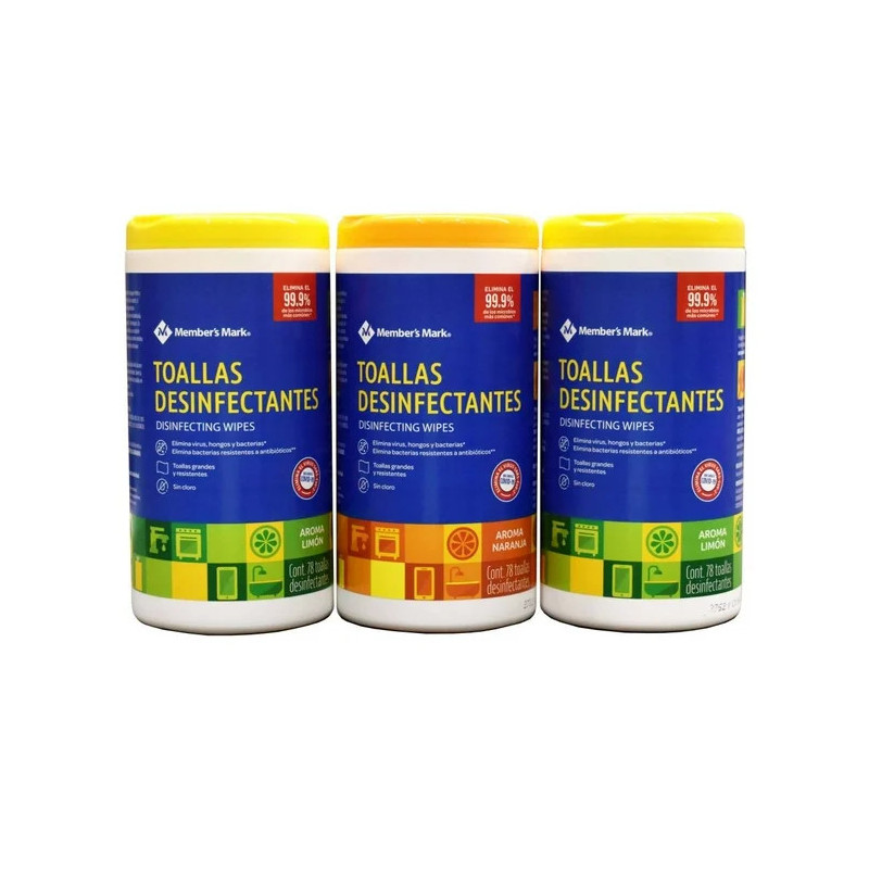 Toallas desinfectantes Members Mark 78 piezas | Desinfectantes | Clinident Chilpancingo