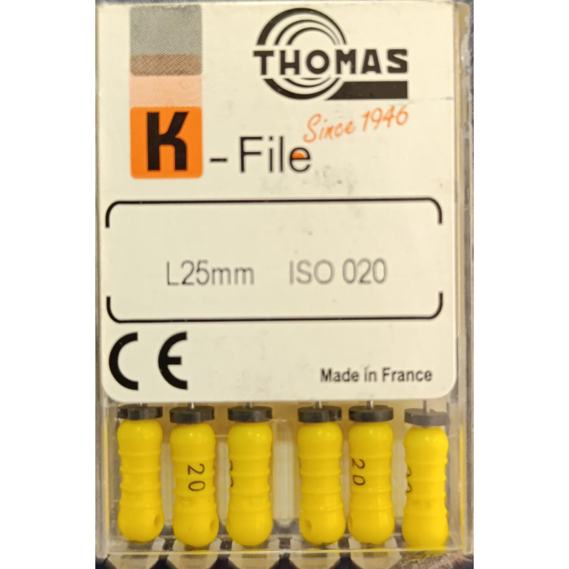 Limas K #20 25mm Thomas| Endodoncia | Clinident Chilpancingo