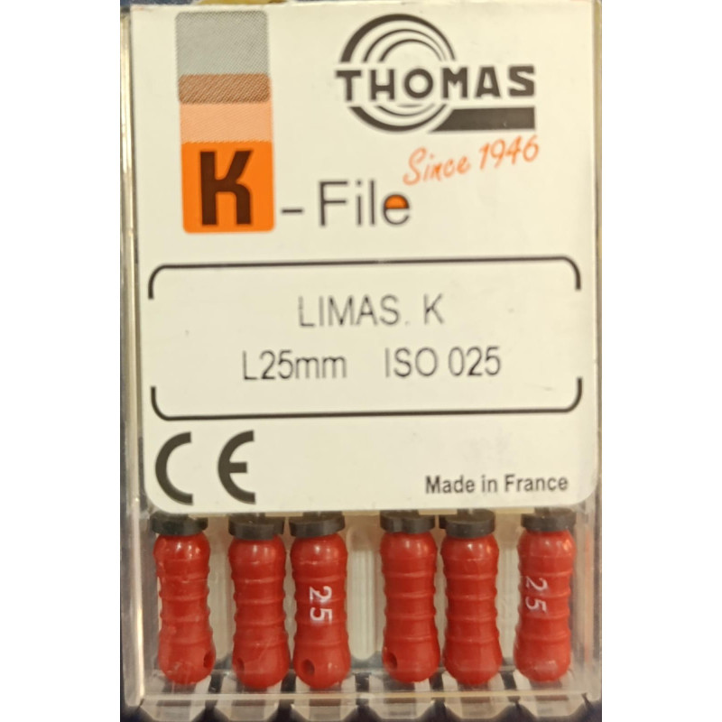 Limas K #25 25mm Thomas | Endodoncia | Clinident Chilpancingo