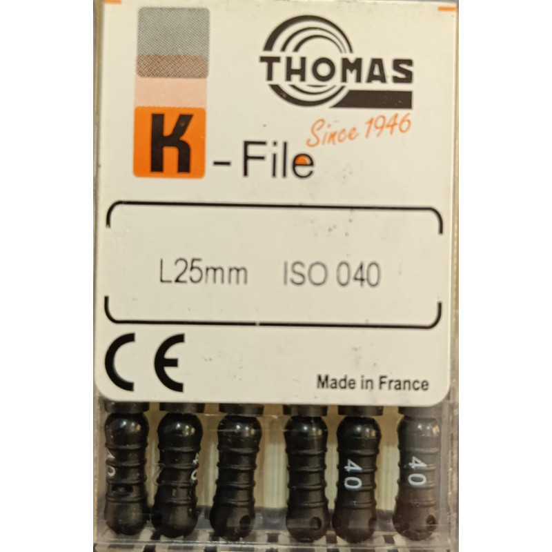 Limas K #40 25mm Thomas | Endodoncia | Clinident Chilpancingo