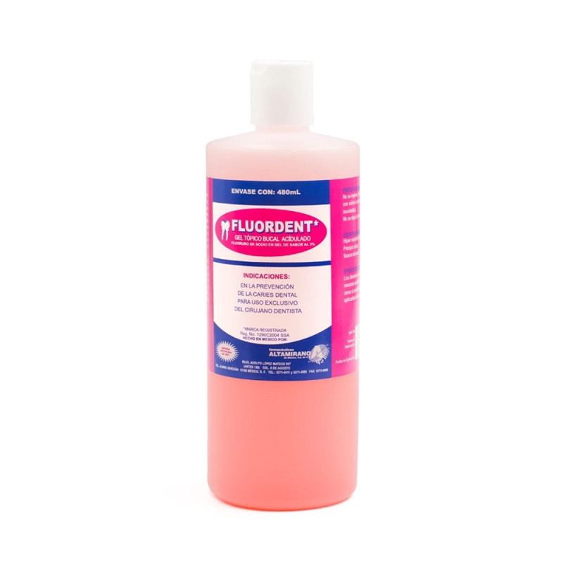 Gel Tópico Fluordent Altamirano 480 ml | Prevención de caries dental | Clinident Chilpancingo